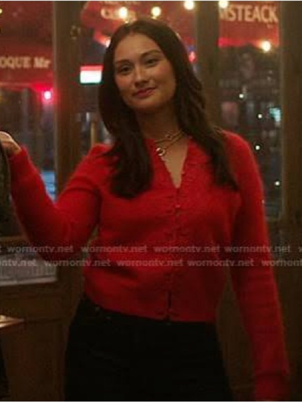 NEW Sezane Ysaline Cardigan in Red